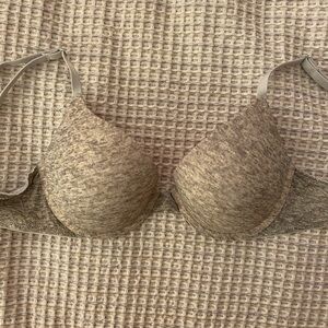 PINK grey push-up bra